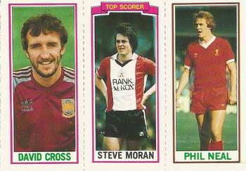 1981-82 Topps Footballer #55 / 158 / 126 Phil Neal / Steve Moran / David Cross Front