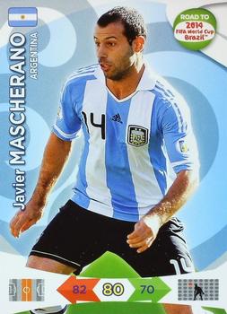 2013 Panini Adrenalyn XL Road to 2014 FIFA World Cup Brazil #5 Javier Mascherano Front