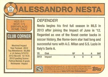 2013 Topps MLS - 1978 English Footballer #EPL-AN Alessandro Nesta Back