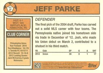 2013 Topps MLS - 1978 English Footballer #EPL-JP Jeff Parke Back
