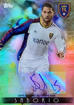 2013 Topps MLS - Maestros Autographs Gold #MA-AS Alvaro Saborio Front