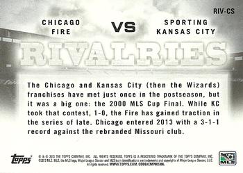 2013 Topps MLS - Rivalries #RIV-CS Chicago Fire vs Sporting Kansas City Back