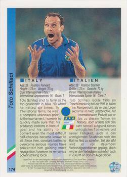 1993 Upper Deck World Cup Preview (English/German) #174 Salvatore Schillaci Back