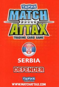 2010 Topps Match Attax England 2010 #NNO Branislav Ivanovic Back