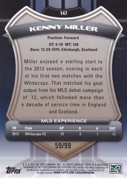 2013 Topps MLS - Purple #147 Kenny Miller Back