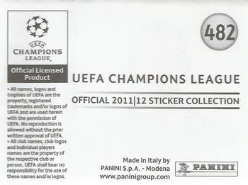 2011-12 Panini UEFA Champions League Stickers #482 Victor Valdes Back