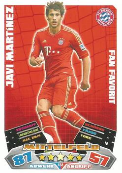 2012-13 Topps Match Attax Bundesliga Extra #464 Javi Martinez Front