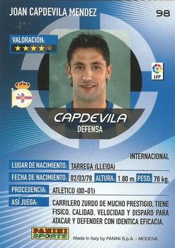 2006-07 Panini Megacracks #98 Capdevila Back