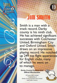 2000 Futera Fans Selection Derby County #13 Jim Smith Back