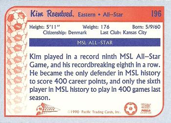 1990-91 Pacific MSL #196 Kim Roentved Back