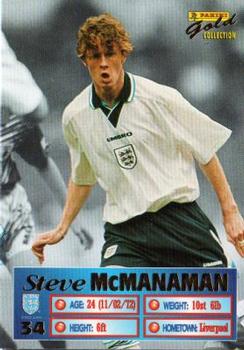 1996 Panini Gold England Stars Euro #34 Steve McManaman Front
