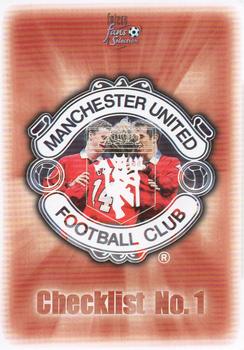 1997-98 Futera Manchester United Fans' Selection #80 Checklist 1: 1-51 Front