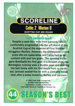 1997-98 Futera Celtic Fans Selection #44 Celtic 2 Morton 0 Back
