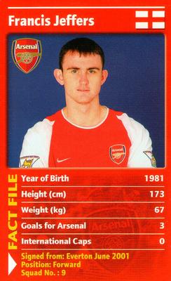 2003 Top Trumps Arsenal #NNO Francis Jeffers Front