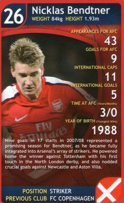 2009 Top Trumps Specials Arsenal #NNO Nicklas Bendtner Front