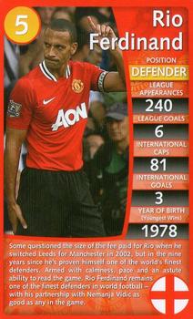2012 Top Trumps Specials Manchester United #NNO Rio Ferdinand Front