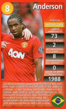 2012 Top Trumps Specials Manchester United #NNO Anderson Front