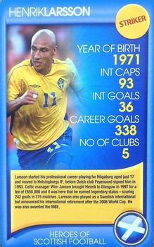 2006 Top Trumps Daily Record Heroes Of Scottish Football #NNO Henrik Larsson Front