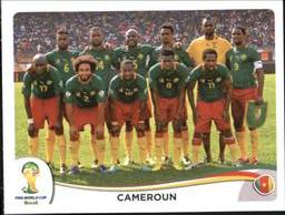 2014 Panini FIFA World Cup Brazil Stickers #90 Cameroon Team Front