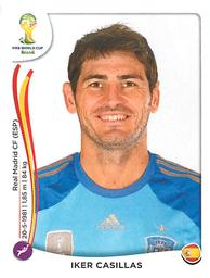 2014 Panini FIFA World Cup Brazil Stickers #110 Iker Casillas Front