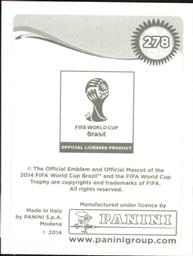 2014 Panini FIFA World Cup Brazil Stickers #278 Luis Suarez Back