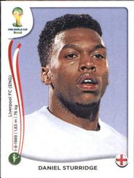 2014 Panini FIFA World Cup Brazil Stickers #315 Daniel Sturridge Front