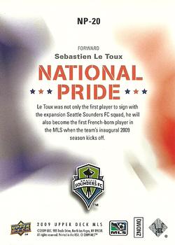 2009 Upper Deck MLS - National Pride #NP-20 Sebastien Le Toux Back