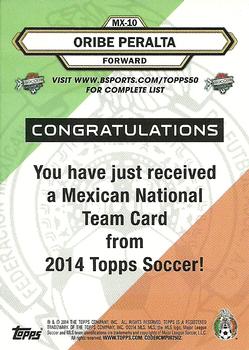 2014 Topps MLS - Mexican National Team #MX-10 Oribe Peralta Back