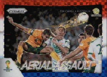 2014 Panini Prizm FIFA World Cup Brazil - Aerial Assault Prizms Red, White and Blue Power Plaid #3 Tim Cahill Front