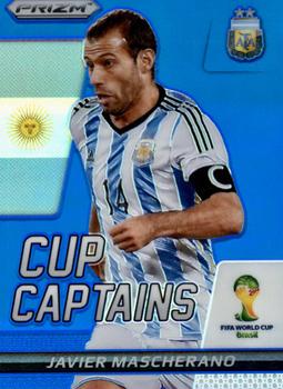 2014 Panini Prizm FIFA World Cup Brazil - Cup Captains Prizms Blue #16 Javier Mascherano Front