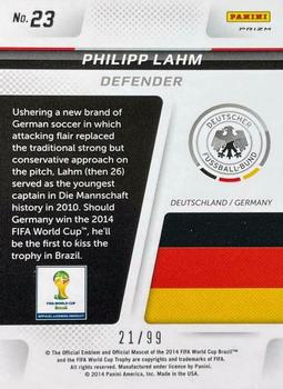 2014 Panini Prizm FIFA World Cup Brazil - Cup Captains Prizms Purple #23 Philipp Lahm Back