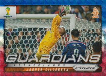 2014 Panini Prizm FIFA World Cup Brazil - Guardians Prizms Blue and Red Blue Wave #13 Jasper Cillessen Front