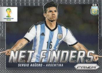 2014 Panini Prizm FIFA World Cup Brazil - Net Finders #3 Sergio Aguero Front