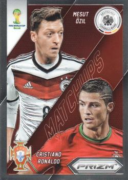 2014 Panini Prizm FIFA World Cup Brazil - World Cup Matchups #15 Cristiano Ronaldo / Mesut Ozil Front