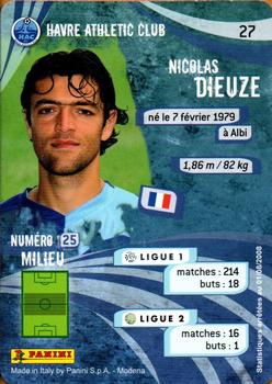 2009 Panini Foot Cards #27 Nicolas Dieuze Back