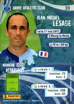 2009 Panini Foot Cards #30 Jean-Michel Lesage Back