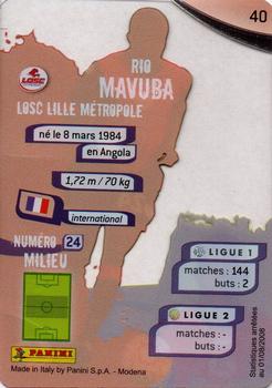 2009 Panini Foot Cards #40 Rio Mavuba Back