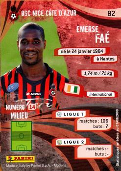 2009 Panini Foot Cards #82 Emerse Faé Back