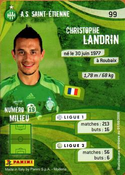 2009 Panini Foot Cards #99 Christophe Landrin Back
