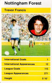 1980 Top Trumps British Stars (Set 2) #NNO Trevor Francis Front