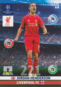 2014-15 Panini Adrenalyn XL UEFA Champions League #157 Jordan Henderson Front