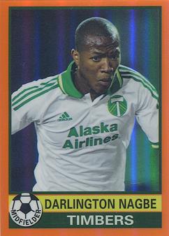 2014 Topps Chrome MLS - '76-77 Footballer Mini Orange Refractors #7677-DN Darlington Nagbe Front