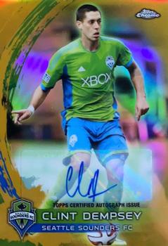 2014 Topps Chrome MLS - Autographs Gold Refractors #79 Clint Dempsey Front