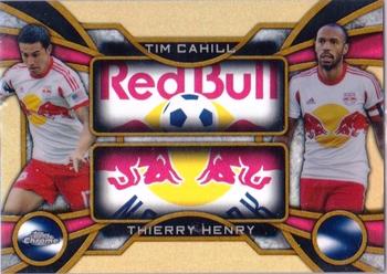 2014 Topps Chrome MLS - One Two Gold Refractors #OT-CH Tim Cahill / Thierry Henry Front