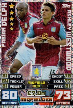 2014-15 Topps Match Attax Premier League #402 Fabian Delph / Ashley Westwood Front