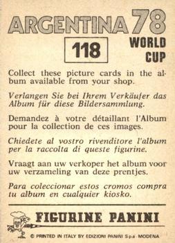 1978 Panini FIFA World Cup Argentina Stickers #118 Antoni Szymanowski Back