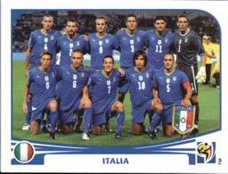 2010 Panini FIFA World Cup Stickers (Black Back) #410 Italia - Team Front