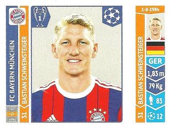 2014-15 Panini UEFA Champions League Stickers #351 Bastian Schweinsteiger Front