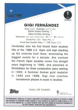 2021 Topps Chrome Sapphire - Fuchsia #24 Gigi Fernández Back