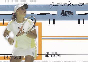 2005 Ace Authentic Signature Series - Signature Moments #SM-9 Svetlana Kuznetsova Front
